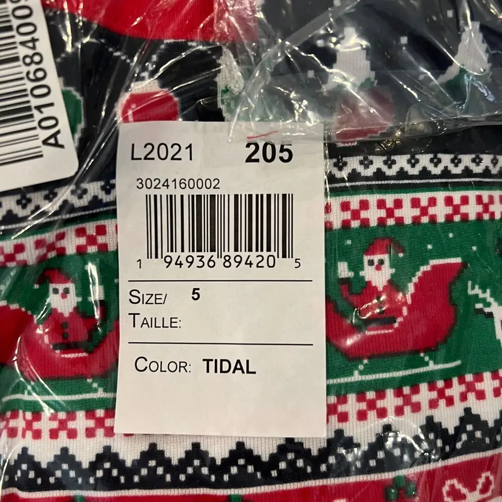 **NWT Children's Place Unisex Glow Christmas Fair Isle Cotton Pajamas - SIZE 4